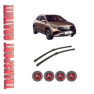 Set stergatoare auto MERCEDES-BENZ EQA (H243) din 2021-2022, pentru parbriz auto, 2 bucati, Bosch Aerotwin, din cauciuc siliconat rezistent, 4 Stickere Auto MERCEDES-BENZ