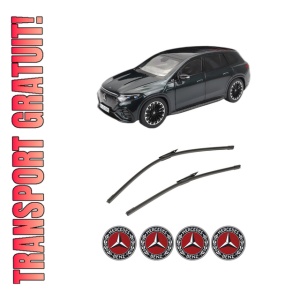 Set stergatoare auto MERCEDES-BENZ EQS SUV (X296) din 2022-2023, pentru parbriz auto, 2 bucati, Bosch Aerotwin, din cauciuc siliconat rezistent, 4 Stickere Auto MERCEDES-BENZ