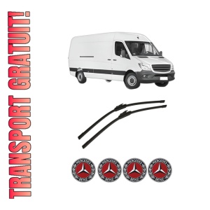 Set stergatoare auto MERCEDES-BENZ SPRINTER 3-t Van (B906) din 2006-2018, pentru parbriz auto, 2 bucati, Bosch Aerotwin, din cauciuc siliconat rezistent, 4 Stickere Auto MERCEDES-BENZ
