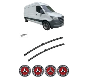 Set stergatoare auto MERCEDES-BENZ SPRINTER 3-t Van (B910) din 2018-2025, pentru parbriz auto, 2 bucati, Bosch Aerotwin, din cauciuc siliconat rezistent, 4 Stickere Auto MERCEDES-BENZ - Img 2