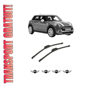 Set stergatoare auto MINI MINI (F55) din 2013-2017, pentru parbriz auto, 2 bucati, Bosch Aerotwin Retrofit, din cauciuc siliconat rezistent, 4 Stickere Auto MINI