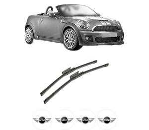 Set stergatoare auto MINI MINI Roadster (R59) din 2011-2015, pentru parbriz auto, 2 bucati, Bosch Aerotwin, din cauciuc siliconat rezistent, 4 Stickere Auto MINI - Img 2