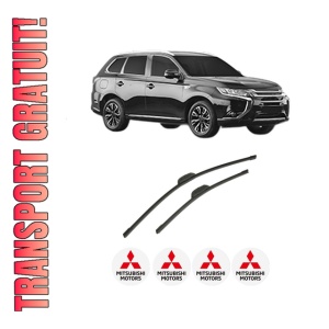 Set stergatoare auto MITSUBISHI OUTLANDER III Van (GF_W, GG_W) din 2013-2018, pentru parbriz auto, 2 bucati, Bosch Aerotwin Retrofit, din cauciuc siliconat rezistent, 4 Stickere Auto MITSUBISHI