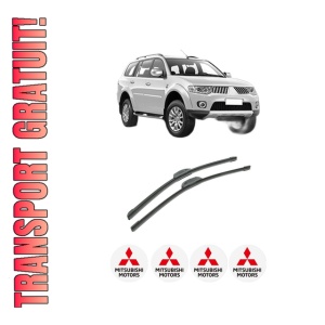 Set stergatoare auto MITSUBISHI PAJERO SPORT II (KH_, KG_) din 2008, pentru parbriz auto, 2 bucati, Bosch Aerotwin Retrofit, din cauciuc siliconat rezistent, 4 Stickere Auto MITSUBISHI