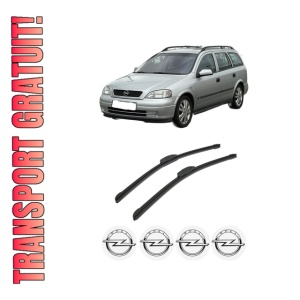 Set stergatoare auto OPEL ASTRA G CLASSIC Caravan (F35) din 2004-2009, pentru parbriz auto, 2 bucati, Bosch Aerotwin Retrofit, din cauciuc siliconat rezistent, 4 Stickere Auto OPEL