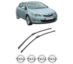 Set stergatoare auto OPEL ASTRA J (P10) din 2009-2015, pentru parbriz auto, 2 bucati, Bosch Aerotwin, din cauciuc siliconat rezistent, 4 Stickere Auto OPEL - Img 2