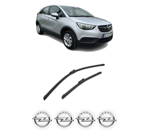 Set stergatoare auto OPEL CROSSLAND X / CROSSLAND (P17, P2QO) din 2017-2020, pentru parbriz auto, 2 bucati, Bosch Aerotwin, din cauciuc siliconat rezistent, 4 Stickere Auto OPEL - Img 2