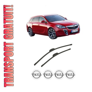 Set stergatoare auto OPEL INSIGNIA A Country Tourer (G09) din 2008-2017, pentru parbriz auto, 2 bucati, Bosch Aerotwin, din cauciuc siliconat rezistent, 4 Stickere Auto OPEL