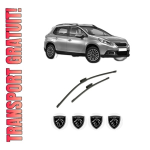 Set stergatoare auto PEUGEOT 2008 I (CU_) din 2013-2019, pentru parbriz auto, 2 bucati, Bosch Aerotwin Multi, din cauciuc siliconat rezistent, 4 Stickere Auto PEUGEOT