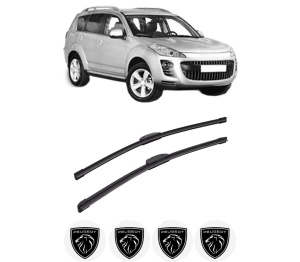 Set stergatoare auto PEUGEOT 4007 (VU_, VV_) din 2007-2013, pentru parbriz auto, 2 bucati, Bosch Aerotwin Retrofit, din cauciuc siliconat rezistent, 4 Stickere Auto PEUGEOT - Img 2