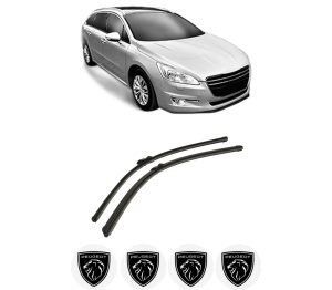 Set stergatoare auto PEUGEOT 508 SW Estate Van (8E_) din 2011-2018, pentru parbriz auto, 2 bucati, Bosch Aerotwin, din cauciuc siliconat rezistent, 4 Stickere Auto PEUGEOT - Img 2
