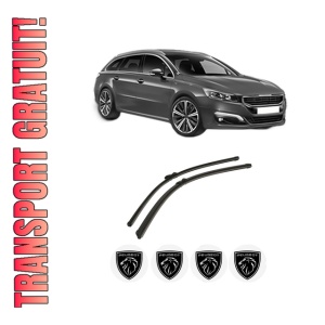 Set stergatoare auto PEUGEOT 508 SW I (8E_) din 2010-2018, pentru parbriz auto, 2 bucati, Bosch Aerotwin, din cauciuc siliconat rezistent, 4 Stickere Auto PEUGEOT