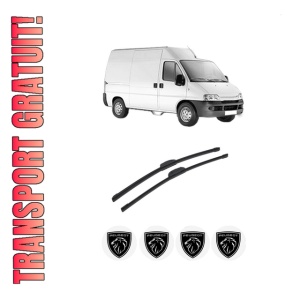 Set stergatoare auto PEUGEOT BOXER Van (244) din 2001-2009, pentru parbriz auto, 2 bucati, Bosch Aerotwin Retrofit, din cauciuc siliconat rezistent, 4 Stickere Auto PEUGEOT