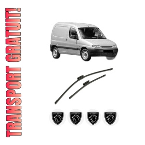 Set stergatoare auto PEUGEOT PARTNER Box Body/MPV (5_, G_) din 1996-2015, pentru parbriz auto, 2 bucati, Bosch Aerotwin Multi, din cauciuc siliconat rezistent, 4 Stickere Auto PEUGEOT