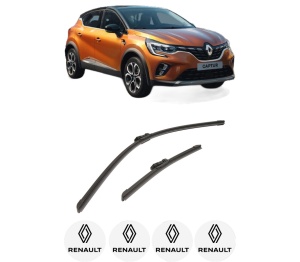 Set stergatoare auto RENAULT CAPTUR II (HF_) din 2020-2022, pentru parbriz auto, 2 bucati, Bosch Aerotwin, din cauciuc siliconat rezistent, 4 Stickere Auto RENAULT - Img 2