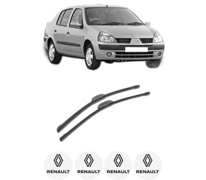 Set stergatoare auto RENAULT THALIA I (LB_) din 1998-2009, pentru parbriz auto, 2 bucati, Bosch Aerotwin Retrofit, din cauciuc siliconat rezistent, 4 Stickere Auto RENAULT - Img 2