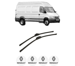 Set stergatoare auto RENAULT TRUCKS MASCOTT Van din 1999-2010, pentru parbriz auto, 2 bucati, Bosch Aerotwin Retro Truck, din cauciuc siliconat rezistent, 4 Stickere Auto RENAULT TRUCKS - Img 2