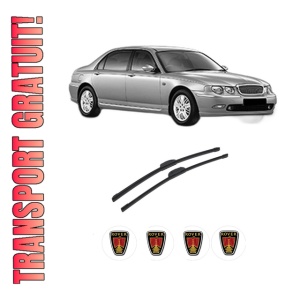 Set stergatoare auto ROVER 75 (RJ) din 1999-2005, pentru parbriz auto, 2 bucati, Bosch Aerotwin Retrofit, din cauciuc siliconat rezistent, 4 Stickere Auto ROVER