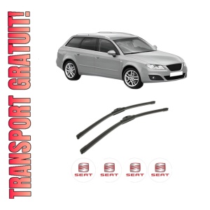 Set stergatoare auto SEAT EXEO ST (3R5) din 2009-2013, pentru parbriz auto, 2 bucati, Bosch Aerotwin, din cauciuc siliconat rezistent, 4 Stickere Auto SEAT