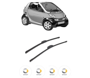 Set stergatoare auto SMART FORTWO Cabrio (450) din 2004-2007, pentru parbriz auto, 2 bucati, Bosch Aerotwin Retrofit, din cauciuc siliconat rezistent, 4 Stickere Auto SMART - Img 2