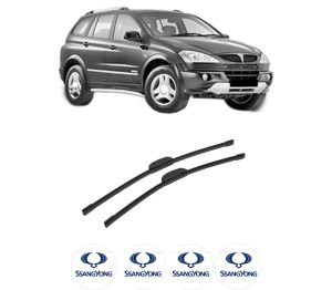 Set stergatoare auto SSANGYONG Actyon I din 2005-2013, pentru parbriz auto, 2 bucati, Bosch Aerotwin Retrofit, din cauciuc siliconat rezistent, 4 Stickere Auto SSANGYONG - Img 2