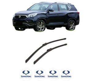 Set stergatoare auto SSANGYONG REXTON VAN (Y400) din 2017, pentru parbriz auto, 2 bucati, Bosch Aerotwin, din cauciuc siliconat rezistent, 4 Stickere Auto SSANGYONG - Img 2