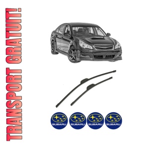 Set stergatoare auto SUBARU LEGACY V (BM) din 2009-2014, pentru parbriz auto, 2 bucati, Bosch Aerotwin Retrofit, din cauciuc siliconat rezistent, 4 Stickere Auto SUBARU