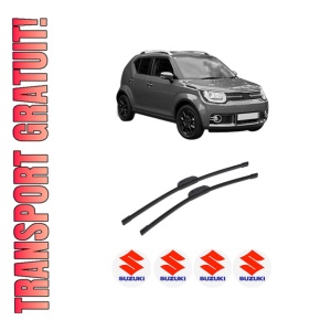 Set stergatoare auto SUZUKI IGNIS III (MF, FF) din 2016-2020, pentru parbriz auto, 2 bucati, Bosch Aerotwin Retrofit, din cauciuc siliconat rezistent, 4 Stickere Auto SUZUKI