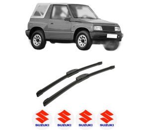 Set stergatoare auto SUZUKI VITARA Cabrio (ET) din 2002-2005, pentru parbriz auto, 2 bucati, Bosch Aerotwin Retrofit, din cauciuc siliconat rezistent, 4 Stickere Auto SUZUKI - Img 2