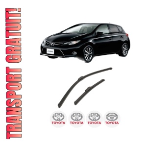 Set stergatoare auto TOYOTA AURIS (_E18_) din 2012-2018, pentru parbriz auto, 2 bucati, Bosch Aerotwin Retrofit, din cauciuc siliconat rezistent, 4 Stickere Auto TOYOTA