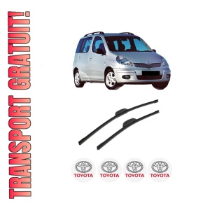Set stergatoare auto TOYOTA YARIS VERSO VAN (_P2_) din 2000-2005, pentru parbriz auto, 2 bucati, Bosch Aerotwin Retrofit, din cauciuc siliconat rezistent, 4 Stickere Auto TOYOTA