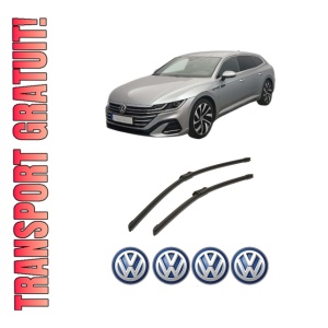 Set stergatoare auto Volkswagen ARTEON SHOOTING BRAKE (3H9) din 2020-2024, pentru parbriz auto, 2 bucati, Bosch Aerotwin, din cauciuc siliconat rezistent, 4 Stickere Auto Volkswagen