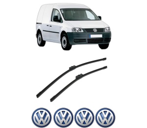 Set stergatoare auto Volkswagen CADDY III MPV (2KB, 2KJ, 2CB, 2CJ) din 2004-2015, pentru parbriz auto, 2 bucati, Bosch Aerotwin, din cauciuc siliconat rezistent, 4 Stickere Auto Volkswagen - Img 2