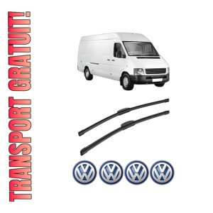 Set stergatoare auto Volkswagen LT 28-46 II Van (2DA, 2DD, 2DH) din 1996-2006, pentru parbriz auto, 2 bucati, Bosch Aerotwin Retrofit, din cauciuc siliconat rezistent, 4 Stickere Auto Volkswagen