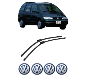 Set stergatoare auto Volkswagen SHARAN VAN (7M_) din 1996-2010, pentru parbriz auto, 2 bucati, Bosch Aerotwin Multi, din cauciuc siliconat rezistent, 4 Stickere Auto Volkswagen - Img 2