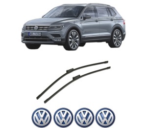 Set stergatoare auto Volkswagen TIGUAN ALLSPACE (BW2, BJ2) din 2017-2021, pentru parbriz auto, 2 bucati, Bosch Aerotwin, din cauciuc siliconat rezistent, 4 Stickere Auto Volkswagen - Img 2