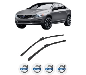 Set stergatoare auto VOLVO S60 II Cross Country (134) din 2015-2018, pentru parbriz auto, 2 bucati, Bosch Aerotwin, din cauciuc siliconat rezistent, 4 Stickere Auto VOLVO - Img 2