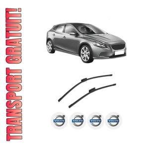Set stergatoare auto VOLVO V40 Hatchback (525) din 2012-2019, pentru parbriz auto, 2 bucati, Bosch Aerotwin Multi, din cauciuc siliconat rezistent, 4 Stickere Auto VOLVO