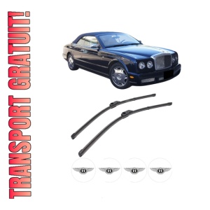Set stergatoare BENTLEY AZURE II (RBS_) din 2006, pentru parbriz auto, 2 bucati, Valeo Silencio, din cauciuc siliconat rezistent, 4 Stickere Auto BENTLEY