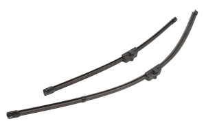 Set stergatoare BMW Seria 7 (F01, F02, F03, F04) din 2008-2015, pentru parbriz auto, 2 bucati, Valeo Silencio, din cauciuc siliconat rezistent, 4 Stickere Auto BMW Seria v37196