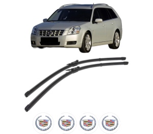 Set stergatoare CADILLAC BLS Wagon din 2007-2010, pentru parbriz auto, 2 bucati, Valeo Silencio Xtrm, din cauciuc siliconat rezistent, 4 Stickere Auto CADILLAC v38460
