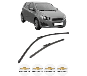 Set stergatoare CHEVROLET AVEO Hatchback (T300) din 2011-2015, pentru parbriz auto, 2 bucati, Valeo Silencio Xtrm, din cauciuc siliconat rezistent, 4 Stickere Auto CHEVROLET v36420