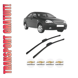 Set stergatoare CHEVROLET LACETTI Saloon (J200) din 2003, pentru parbriz auto, 2 bucati, Bosch Aerotwin Retrofit, din cauciuc siliconat rezistent, 4 Stickere Auto CHEVROLET