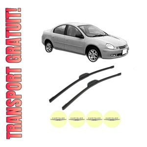 Set stergatoare CHRYSLER NEON II din 1999-2002, pentru parbriz auto, 2 bucati, Bosch Aerotwin Retrofit, din cauciuc siliconat rezistent, 4 Stickere Auto CHRYSLER