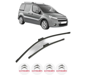 Set stergatoare CITROEN BERLINGO MULTISPACE (B9) din 2008-2021, pentru parbriz auto, 2 bucati, Bosch Aerotwin, din cauciuc siliconat rezistent, 4 Stickere Auto CITROEN v55035