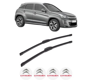 Set stergatoare CITROEN C4 AIRCROSS din 2012, pentru parbriz auto, 2 bucati, Bosch Aerotwin Retrofit, din cauciuc siliconat rezistent, 4 Stickere Auto CITROEN v41105