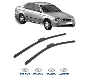 Set stergatoare DAEWOO EVANDA (KLAL) din 2002, pentru parbriz auto, 2 bucati, Bosch Aerotwin Retrofit, din cauciuc siliconat rezistent, 4 Stickere Auto DAEWOO v46930