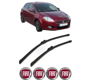 Set stergatoare FIAT BRAVO II (198_) din 2006-2014, pentru parbriz auto, 2 bucati, Bosch Aerotwin, din cauciuc siliconat rezistent, 4 Stickere Auto FIAT v55875