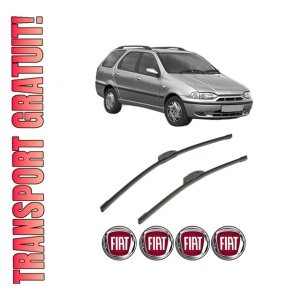 Set stergatoare FIAT PALIO Weekend (178_, 173_, 373_, 374_, 171_) din 2001, pentru parbriz auto, 2 bucati, Bosch Aerotwin Retrofit, din cauciuc siliconat rezistent, 4 Stickere Auto FIAT