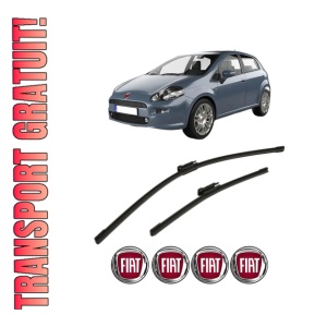 Set stergatoare FIAT PUNTO Hatchback Van (199_) din 2008-2012, pentru parbriz auto, 2 bucati, Bosch Aerotwin Multi, din cauciuc siliconat rezistent, 4 Stickere Auto FIAT